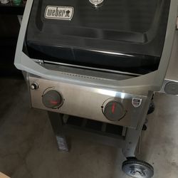 Weber GS4 E-210 Spirit two burners bbq grill Asador propane Lp silver and black