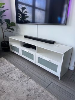 KEA BRIMNES White TV Stand / TV Bench — Great Storage