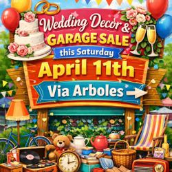 Wedding decor & Multi-Family Garage sale