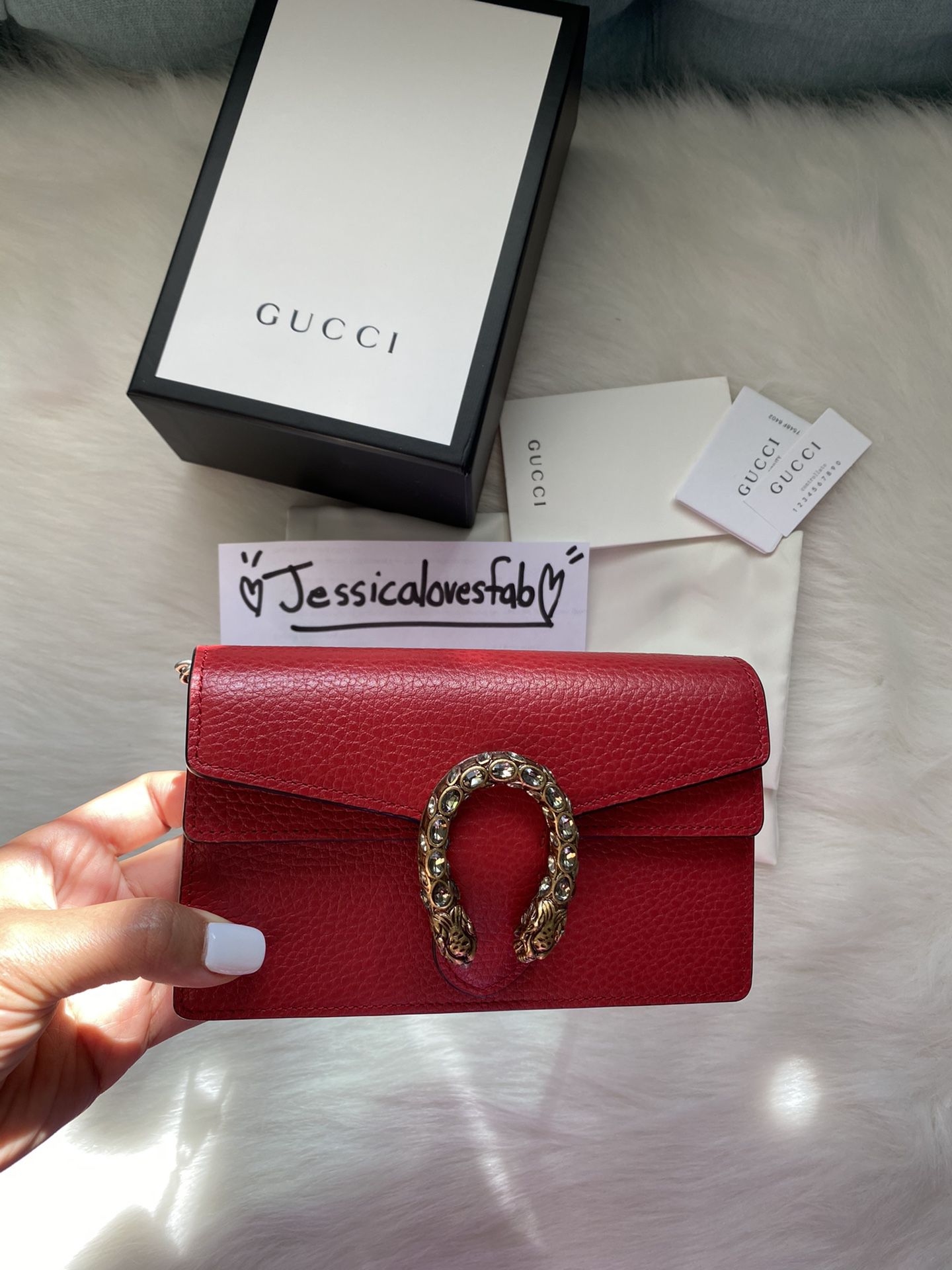 Gucci Dionysus super mini Red bag