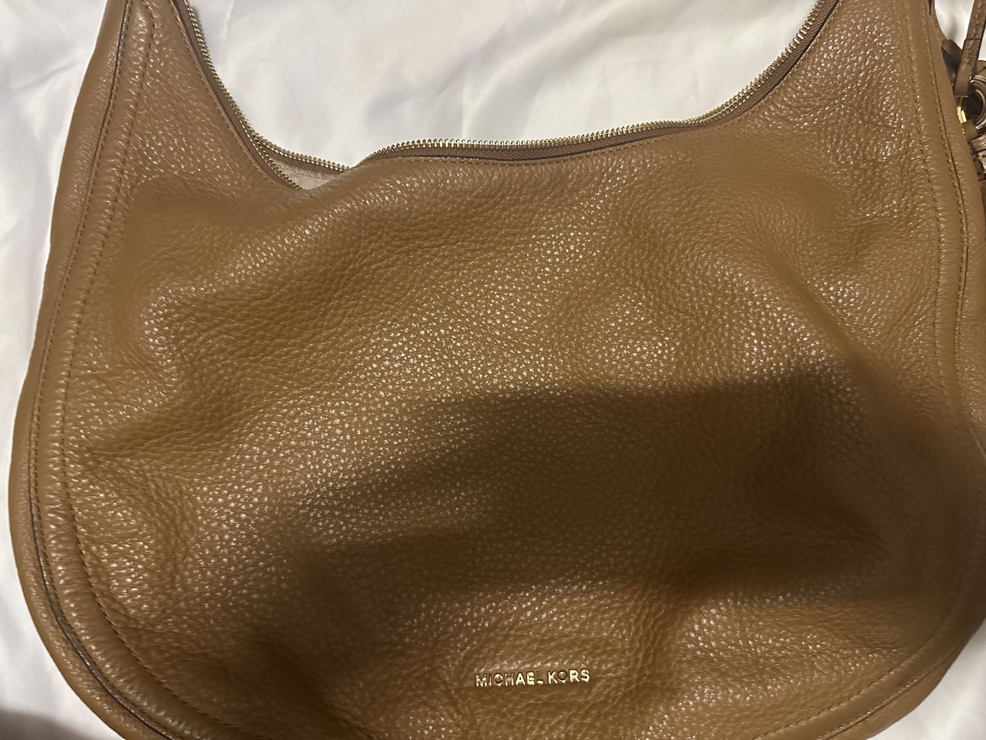 Tan Leather MK Hobo Bag