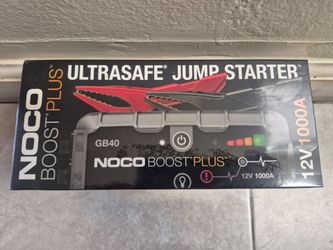 NOCO Boost GB40 12V 1000A UltraSafe Portable Lithium Jump Starter
Spark-Proof & Reverse Polarity Protection, For Car, Truck, Motorcycle, SUV, Boat, AT