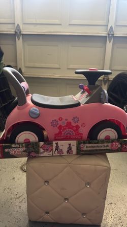 Pink radio flyer, play, ride, walk