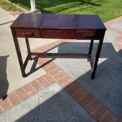 Wood Vanity Table Approx 40" x 17 1/2"