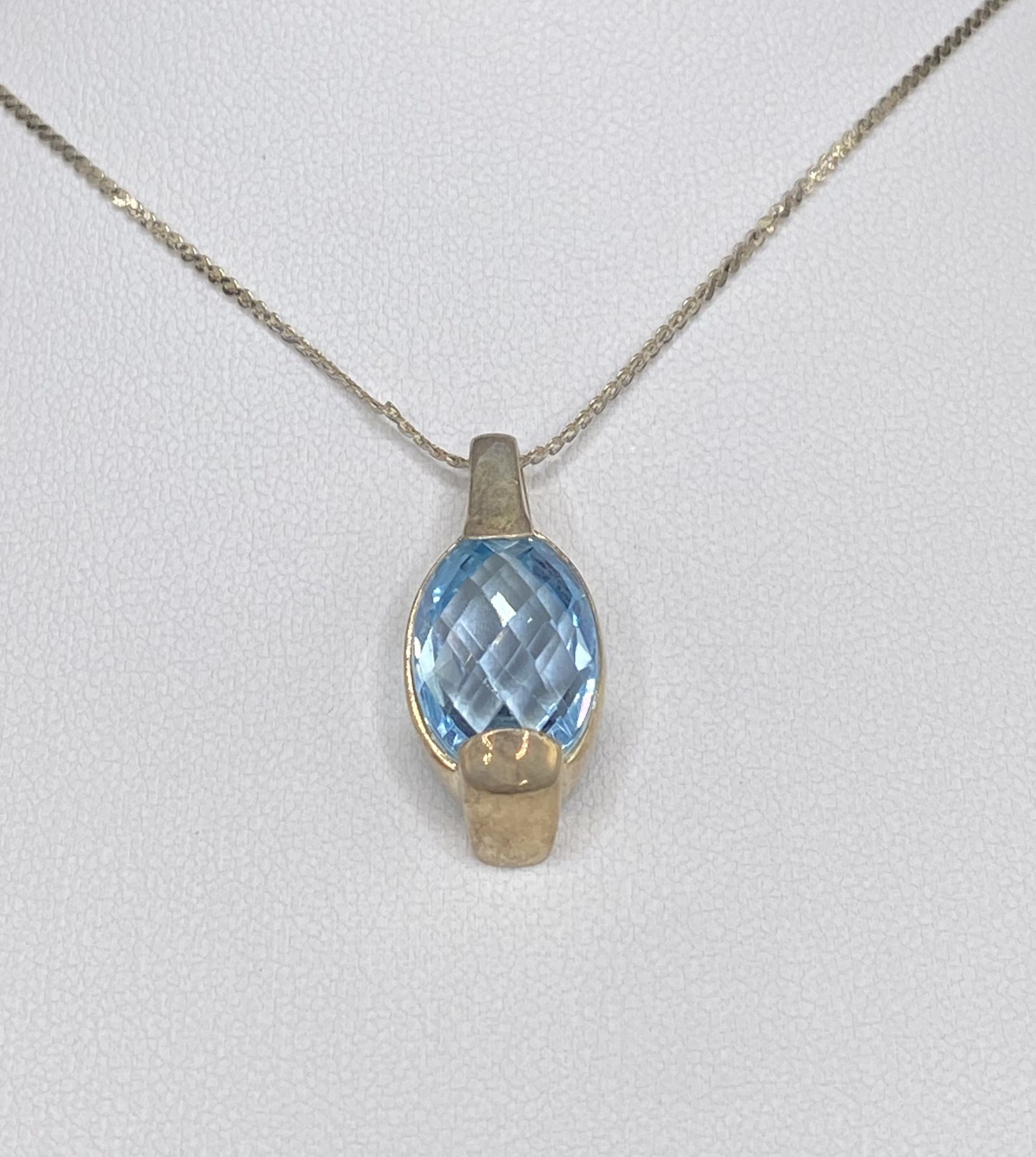 Vintage 925 Blue Topaz Necklace