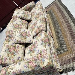 MCM FLORAL DESIGN 3 Seat Sofa Couch 🛋️
