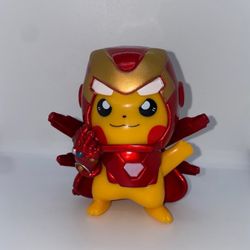 Pikachu x Marvels Ironman MK accessories or home room decoration 4 inches art