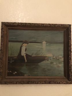 Antique Victorian Painting 20x24