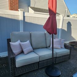 Rocking Sofa And Umbrella 
