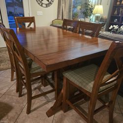 Wood Dining Table With Chairs 