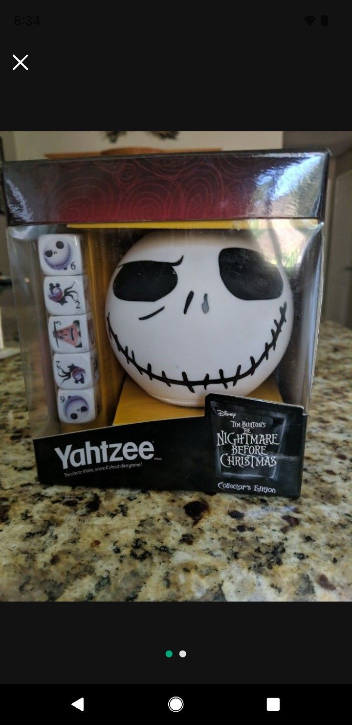 Disney Nightmare Before Christmas Yahtzee