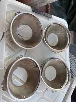 Head light buckets with rings for 1961 Chevy