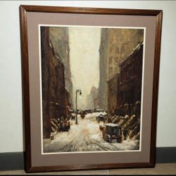 24x29 Framed print - "Snow in New York" Robert Henri