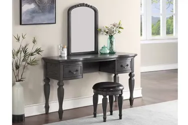 Brand New Grey Vanity w Stool