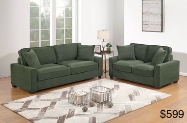 Sofa and loveseat set