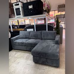 Corduroy Sectional Sofa | Delivery Available