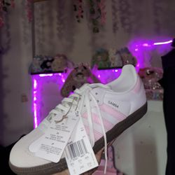 Pink & White Samba Shoes