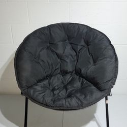 Black Folding Saucer Chair