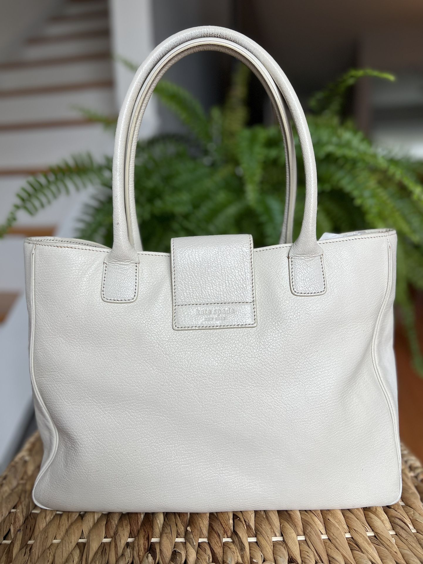 Kate Spade Leather Tote Bag - White