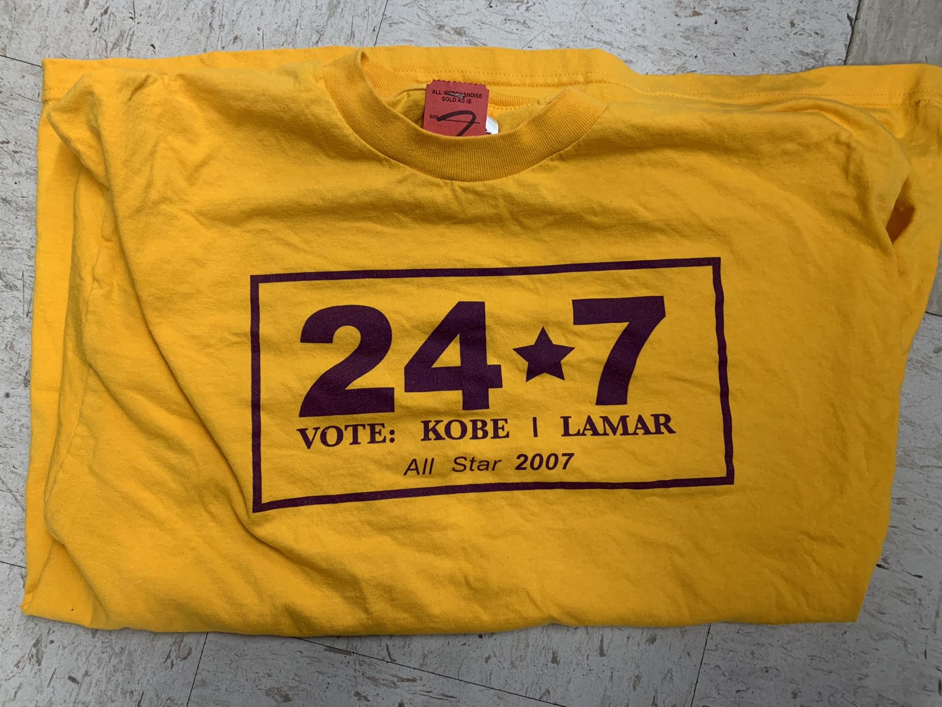 Los Angeles Lakers 2007 All-star T shirt Vintage Kobe Bryant Lamar Odom T shirt