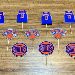 New York Knicks Basketball Birthday Cupcake Toppers