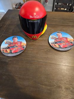 Bill Elliott NASCAR McDonald's Helmet & Collector Plates Set