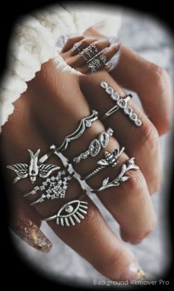 Fashion silver ring set