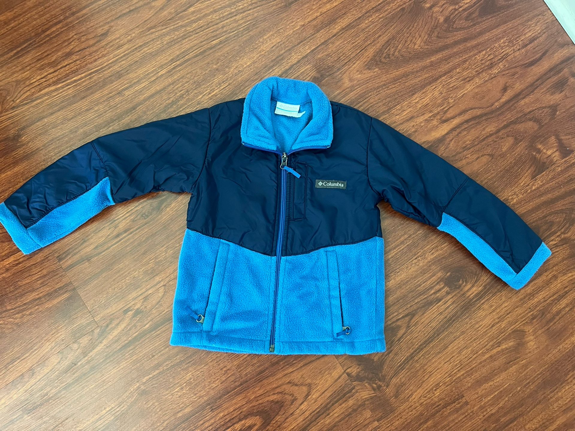 Columbia Boys Fleece Jacket Xxs 4/5 Blue