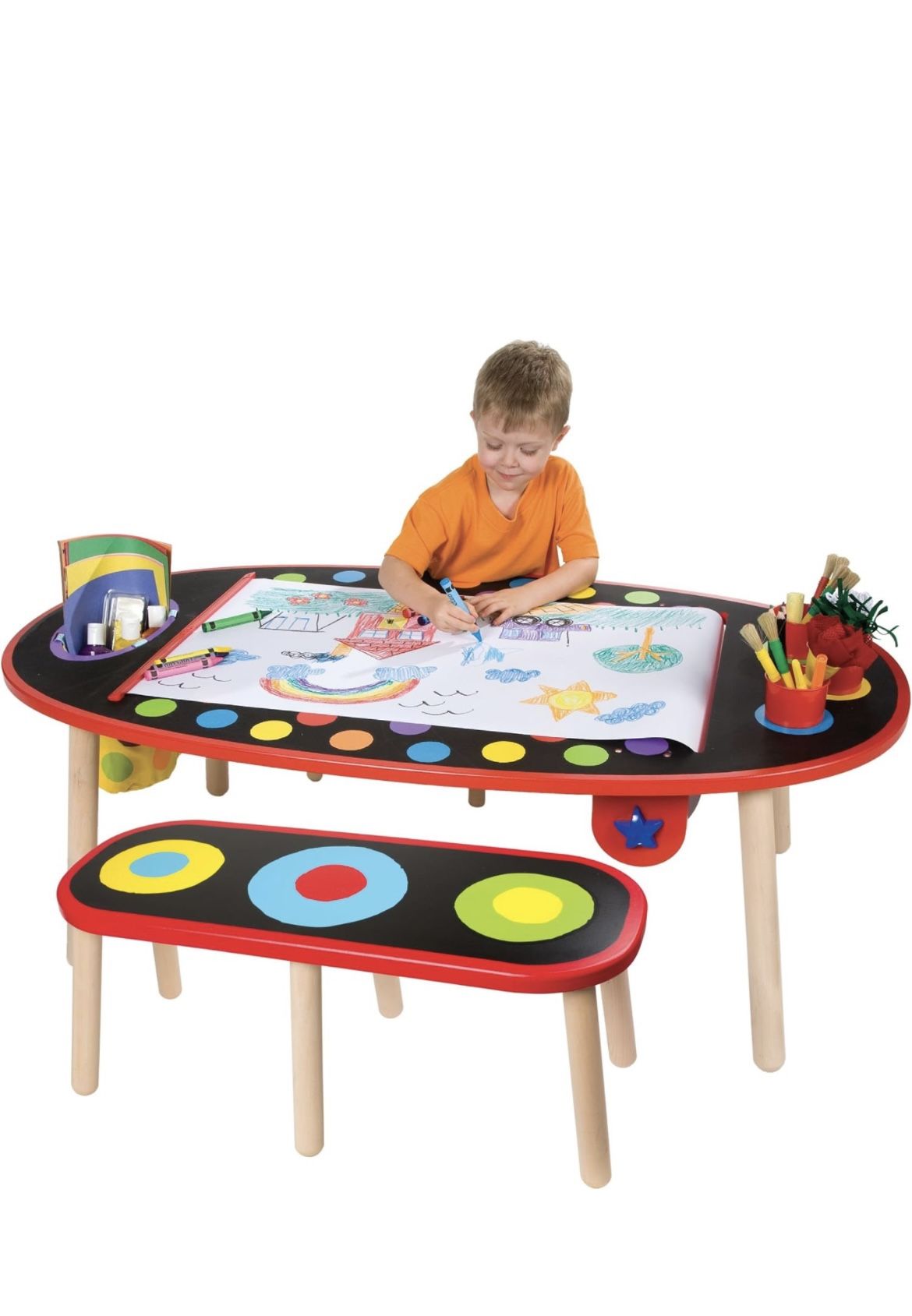 ALEX Toys Super Art Table with Paper Roll Kids Art Supplies