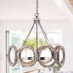 PARROT UNCLE BBW9233-5 White French county/cottage Dry ranted chandelier5-light