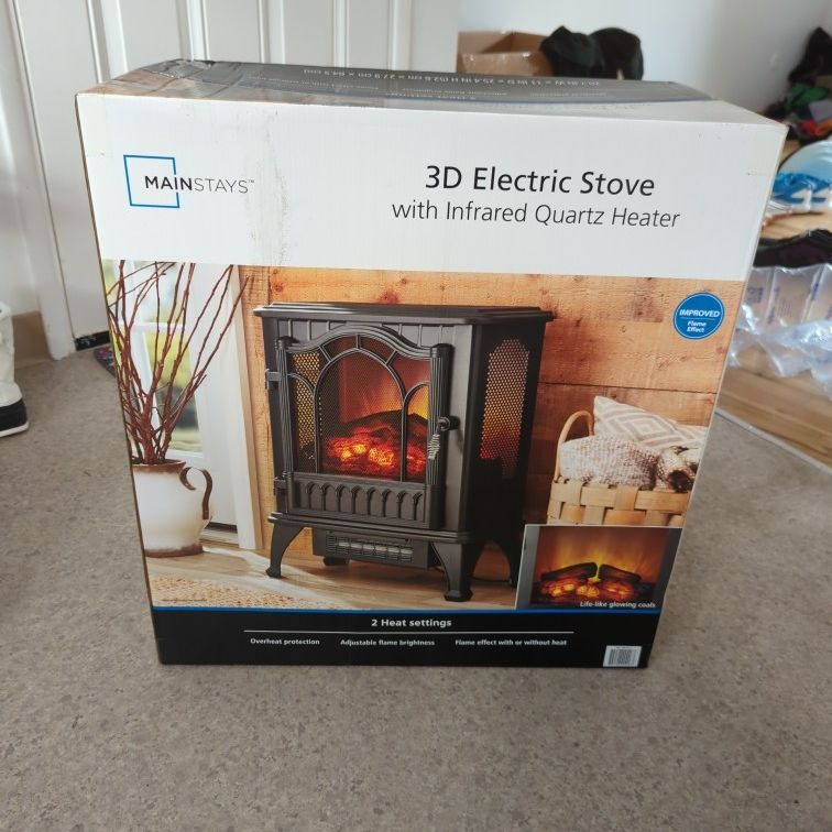 Mainstays 3D Electric Fireplace Stove With Infrared Quartz Ceramic Heater  for Sale in Portland, OR - OfferUp