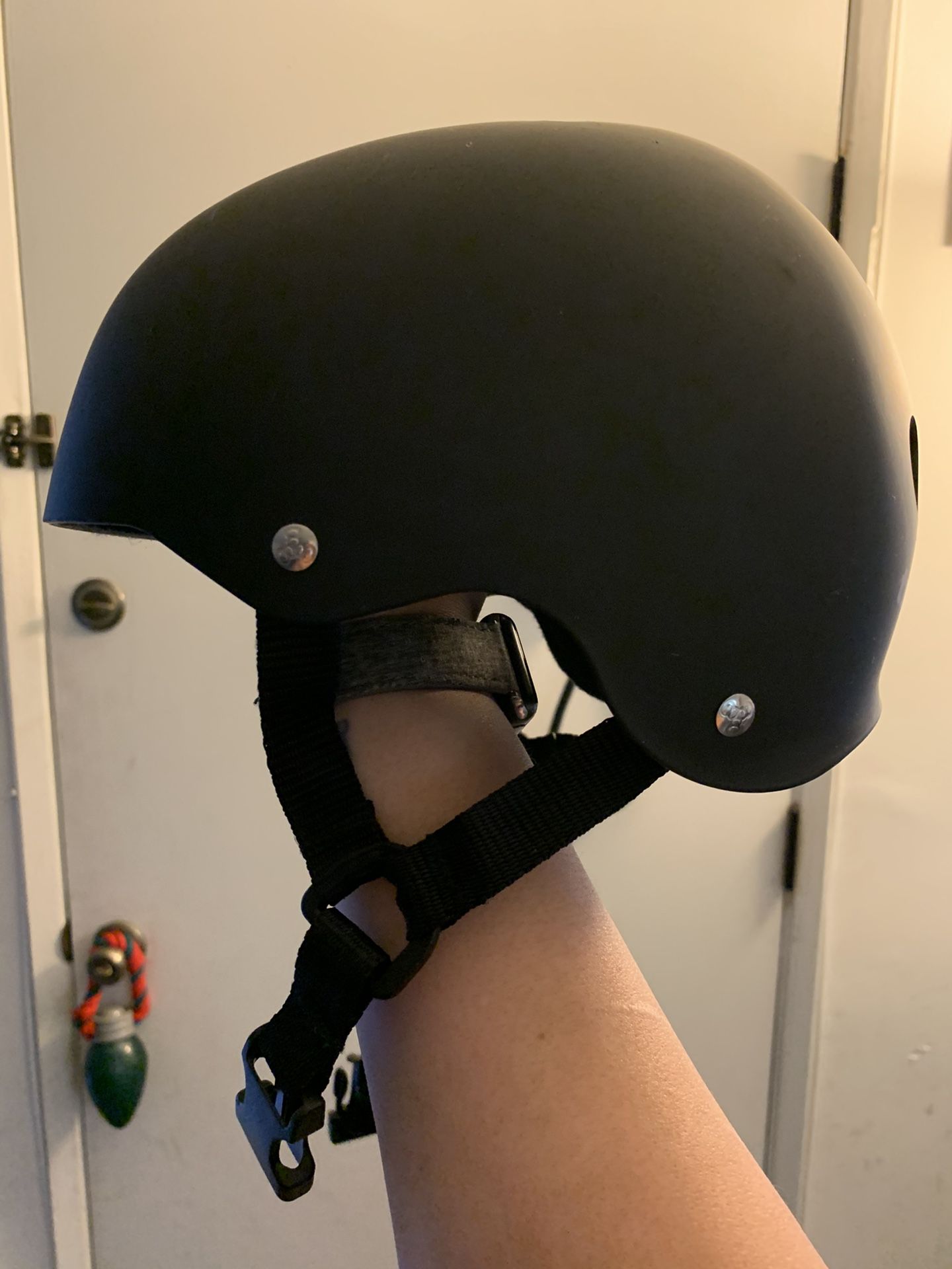 Helmet - Triple Eight Sweatsaver Liner Skateboarding Helmet, All Black Rubber, X-Large