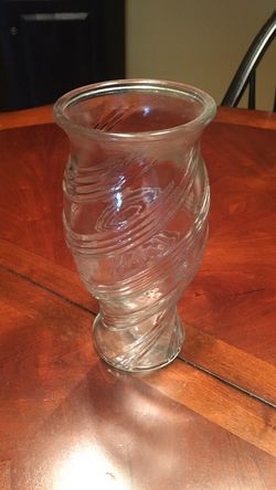 Spiral glass flower vase