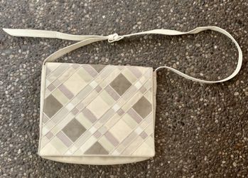 Vintage 1980s SHARIF Suede Leather Crossbody Purse