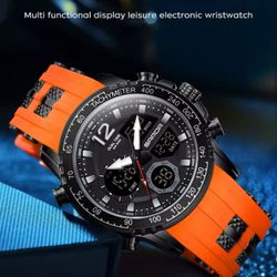 SANDA Top Brand Men's Watch Multi functional Waterproof Sports Watch 