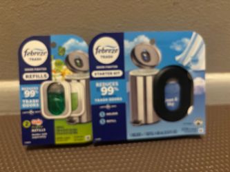 Febreze Trash Odor Fighter Starter Kit and Refills