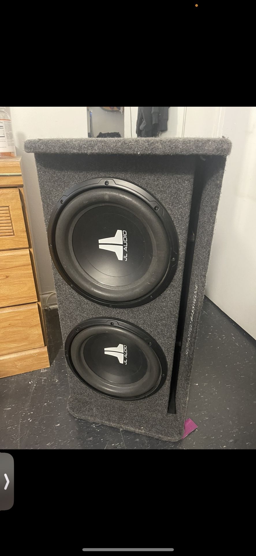 JL Audio CP212-W0v3 BassWedgeâ„¢ slot-ported enclosure with two 12" W0v3 subwoofers
