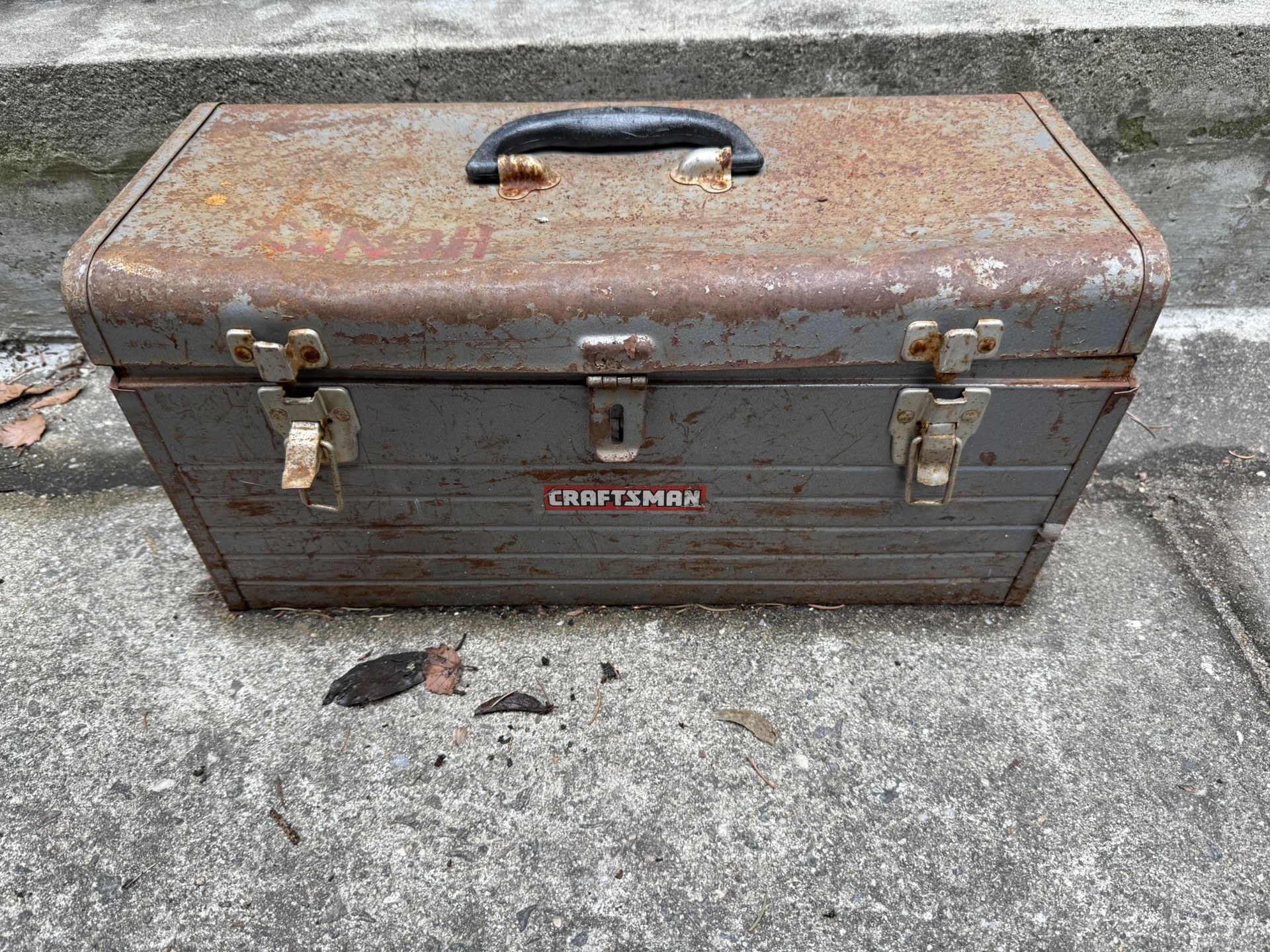 Vintage Large Craftsman Tool Box Metal