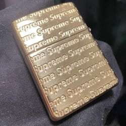 FW 22 Supreme Repeat Engraved Zippo