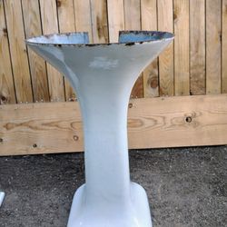 Cast Iron/Enameled Sink Pedestal, Pedestal Only Vintage 