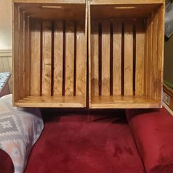 2 Solid Wood Crates
