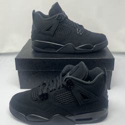 Nike Air Jordan 4 Retro Black Cat 2025 GS Size 7y / Women’s Size 8.5 IB4171-010 New With Box 
