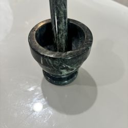 Mortar and Pestle Set -Black, Solid 4 inch Heavy Granite Stone Grinder