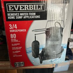 Overbuilt 3/4  Sump Pump 