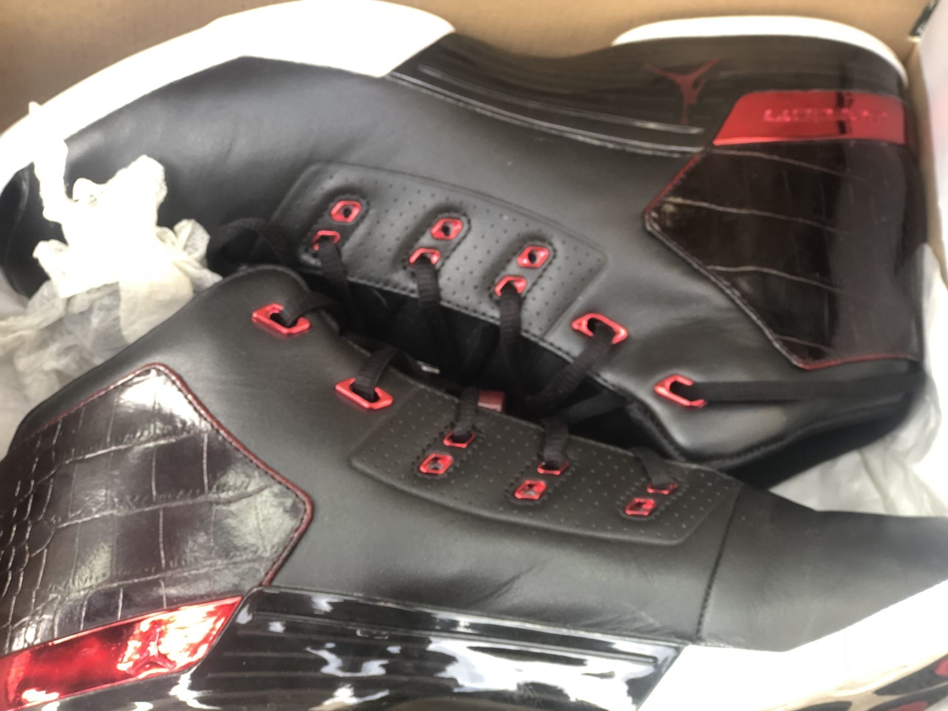 Jordan 17+ retro Jordan black black red bred size 13 with box $175