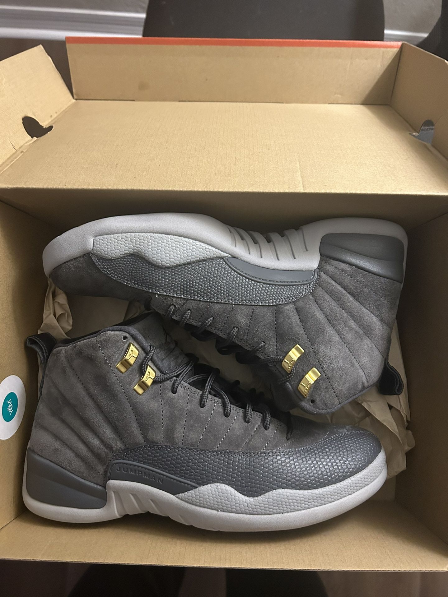 Dark Grey Jordan 12s