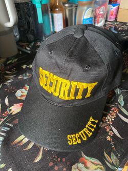 Security Baseball Cap 3D Embroidered Adjustable Security Hat for Security Guard Uniform Officer Bounce 13 available 5 each