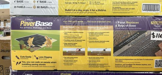 Paver base for all patios and walkways