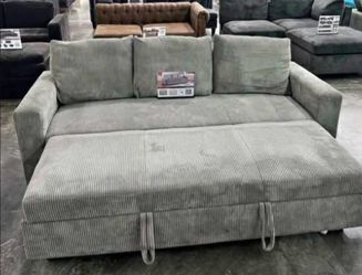 New gray 85x57 sleeper couch