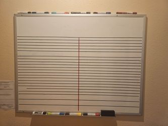 Dry Erase Board 3ft x 4ft with 10 markers & eraser